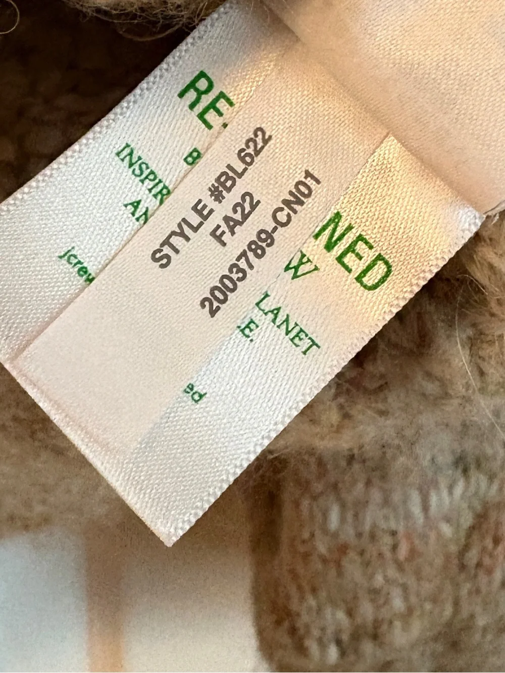 J. CREW Puff-sleeve V-neck sweater in space dye Wool Alpaca Blend